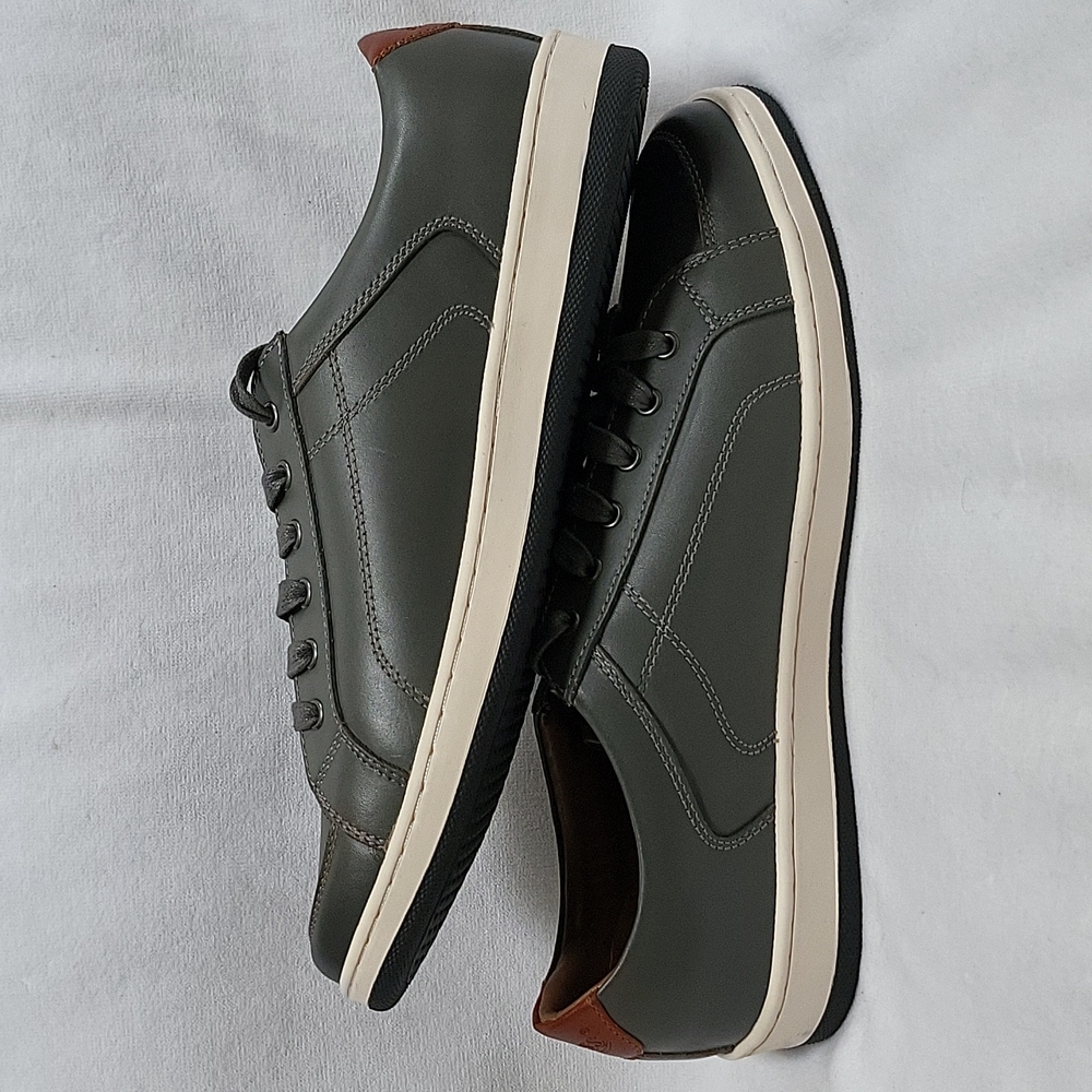 Dark Grey Leather Sneakers Landon Size 9.5M G.H. Bass - Picture 12 of 12